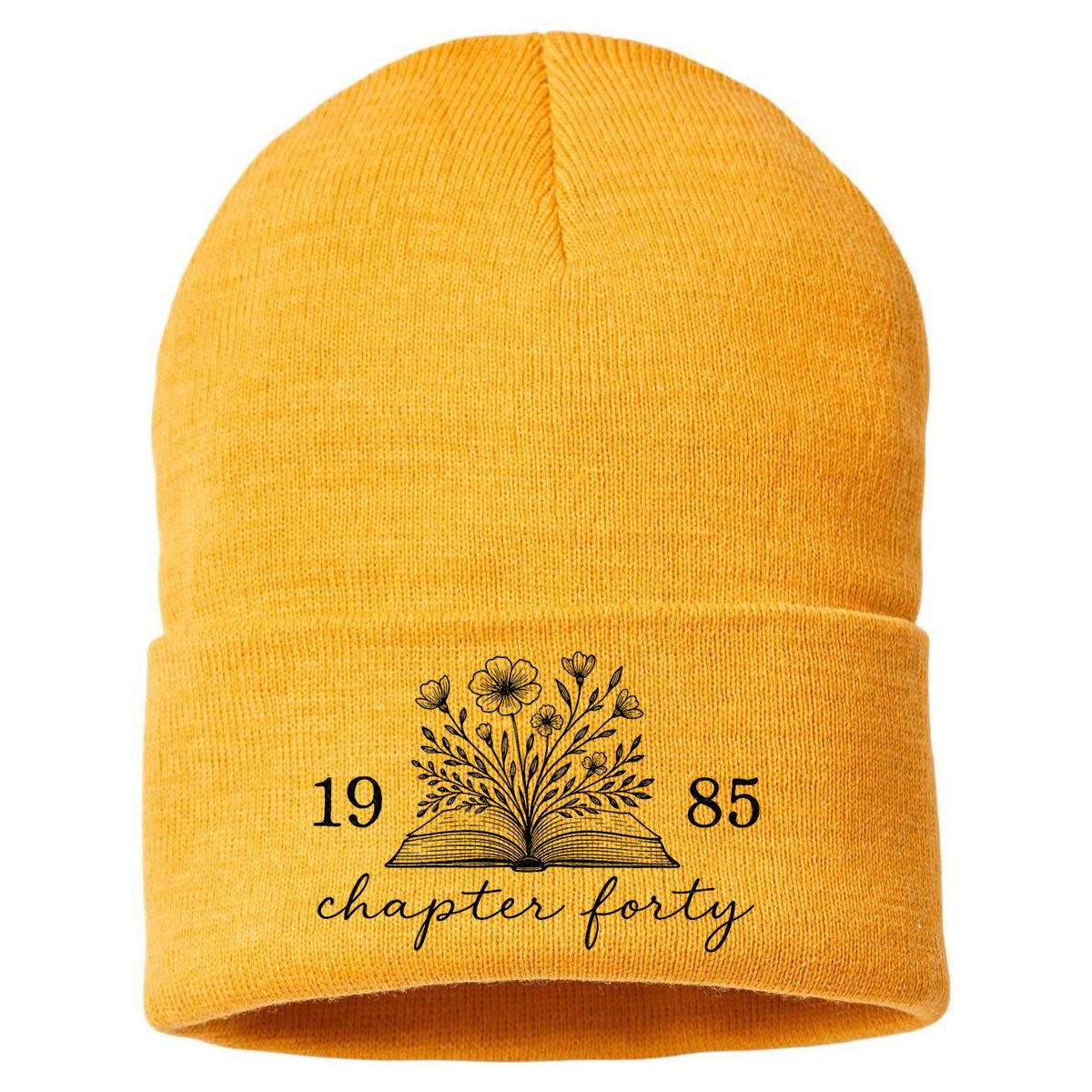 Chapter 40 1985 Bookish Reader 40th Birthday Sustainable Knit Beanie