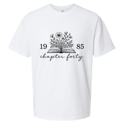 Chapter 40 1985 Bookish Reader 40th Birthday Sueded Cloud Jersey T-Shirt
