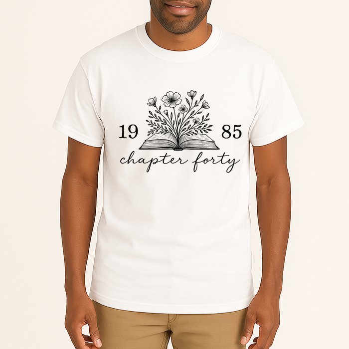 Chapter 40 1985 Bookish Reader 40th Birthday Tall T-Shirt