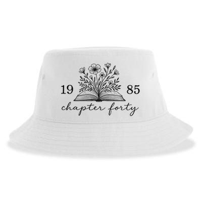 Chapter 40 1985 Bookish Reader 40th Birthday Sustainable Bucket Hat