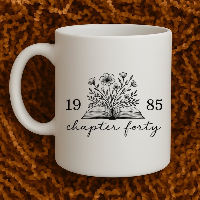Chapter 40 1985 Bookish Reader 40th Birthday Mug