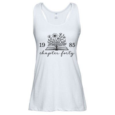 Chapter 40 1985 Bookish Reader 40th Birthday Ladies Essential Flowy Tank