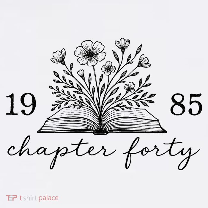 Chapter 40 1985 Bookish Reader 40th Birthday Flatbill Hat