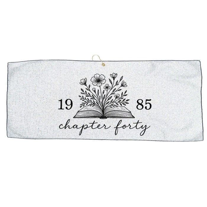 Chapter 40 1985 Bookish Reader 40th Birthday Large Microfiber Waffle Golf Towel