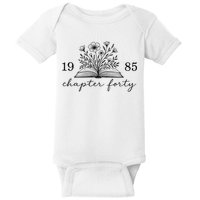 Chapter 40 1985 Bookish Reader 40th Birthday Baby Bodysuit