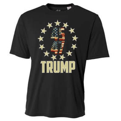 Classic 45 47 Trump American Flag Cooling Performance Crew T-Shirt