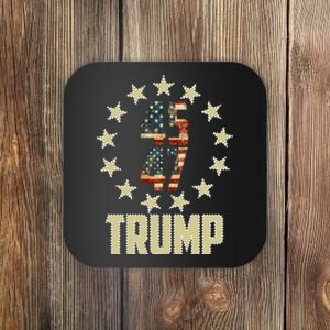 Classic 45 47 Trump American Flag Coaster