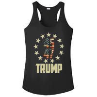 Classic 45 47 Trump American Flag Ladies PosiCharge Competitor Racerback Tank