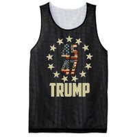 Classic 45 47 Trump American Flag Mesh Reversible Basketball Jersey Tank