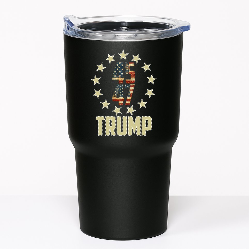 Classic 45 47 Trump American Flag Tumbler