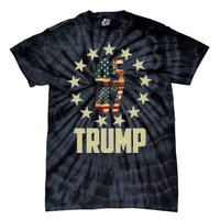 Classic 45 47 Trump American Flag Tie-Dye T-Shirt