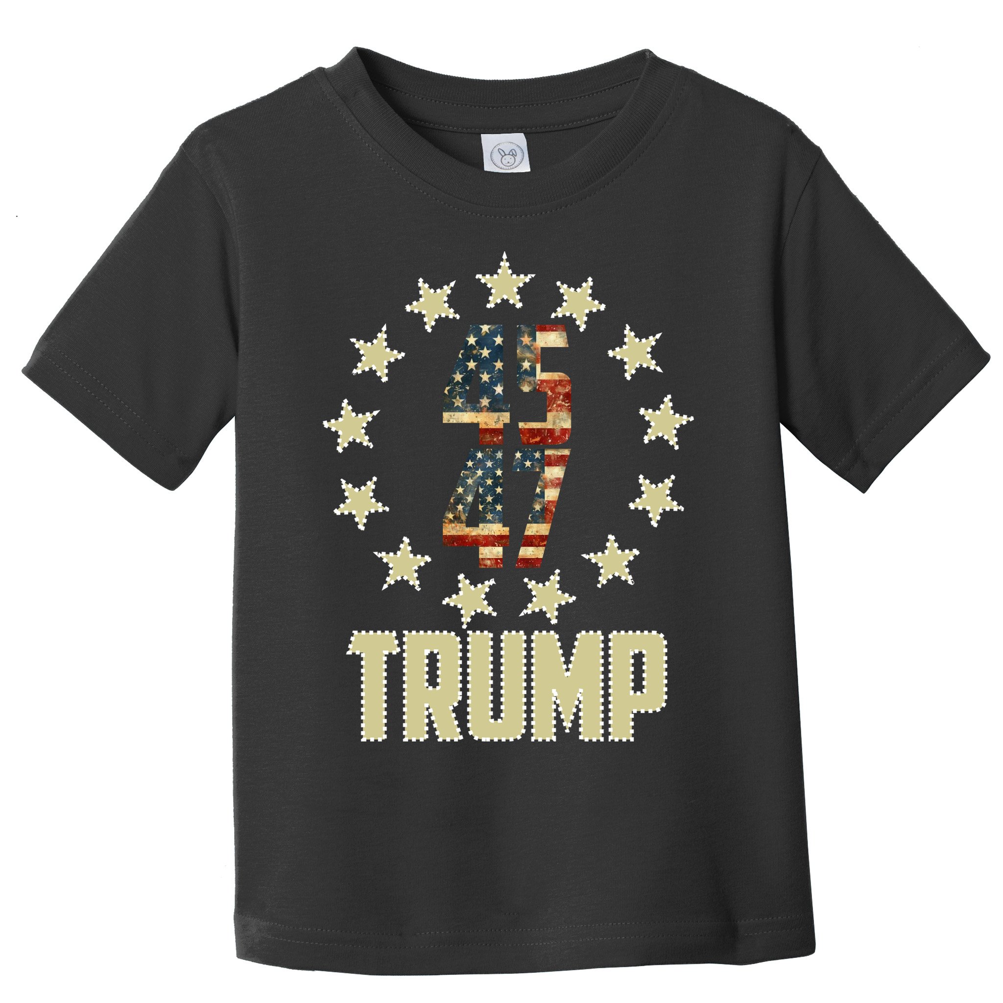 Classic 45 47 Trump American Flag Toddler T-Shirt