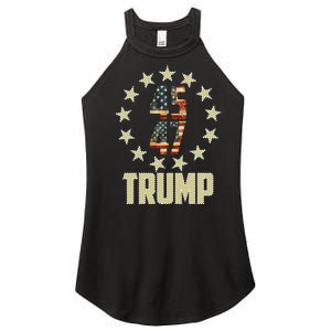 Classic 45 47 Trump American Flag Women's Perfect Tri Rocker Tank