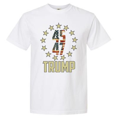 Classic 45 47 Trump American Flag Garment-Dyed Heavyweight T-Shirt