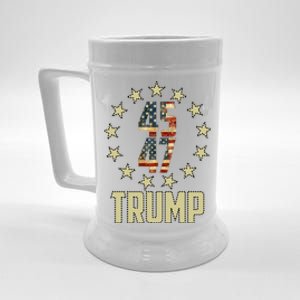 Classic 45 47 Trump American Flag Beer Stein