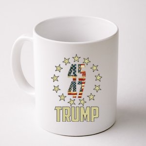 Classic 45 47 Trump American Flag Coffee Mug