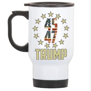 Classic 45 47 Trump American Flag Stainless Steel Travel Mug