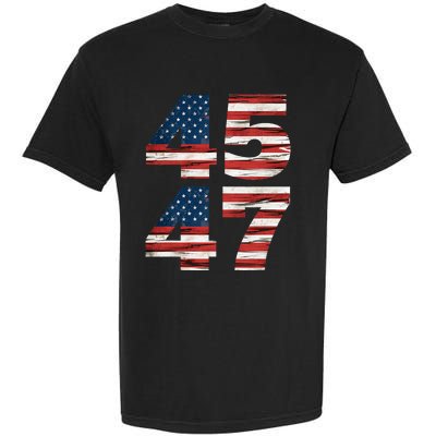 Celebrate 45 47 Trump Is My President American Flag Garment-Dyed Heavyweight T-Shirt