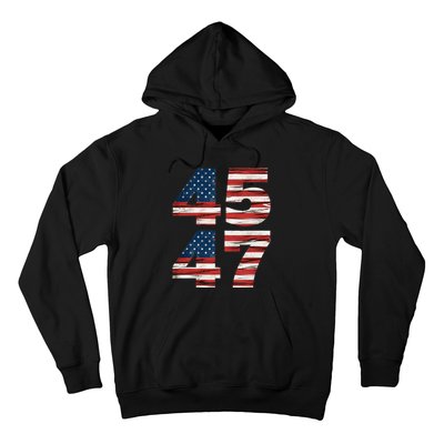 Celebrate 45 47 Trump Is My President American Flag Hoodie