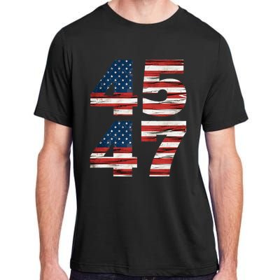 Celebrate 45 47 Trump Is My President American Flag Adult ChromaSoft Performance T-Shirt