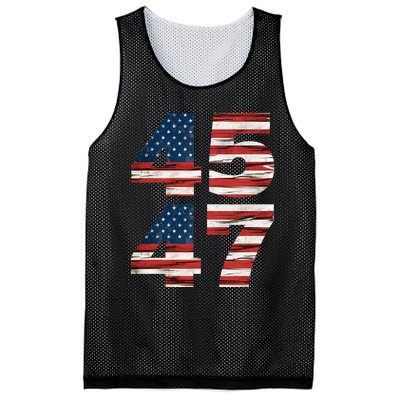 Celebrate 45 47 Trump Is My President American Flag Mesh Reversible Basketball Jersey Tank