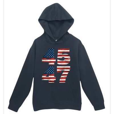 Celebrate 45 47 Trump Is My President American Flag Urban Pullover Hoodie