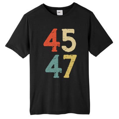 Classic 45 47 Trump 2nd Term Vintage Election 2024 Gift Tall Fusion ChromaSoft Performance T-Shirt