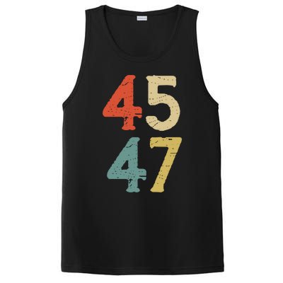 Classic 45 47 Trump 2nd Term Vintage Election 2024 Gift PosiCharge Competitor Tank