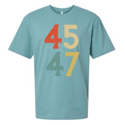 Classic 45 47 Trump 2nd Term Vintage Election 2024 Gift Sueded Cloud Jersey T-Shirt