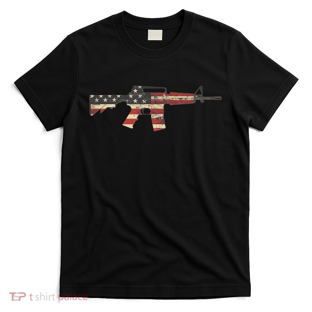 Capitalist 4life American Flag Ar15  T-Shirt