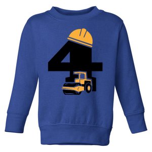  4th Birthday Construction Gift For Birthday Boy Toddler Sweatshirt