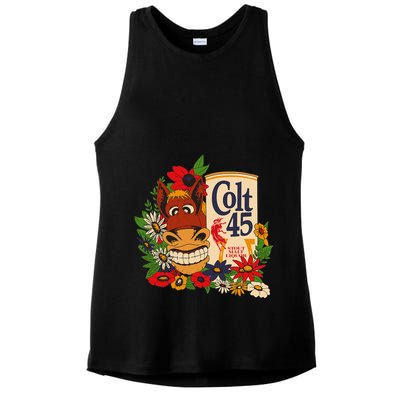 Colt 45 Beer Style Donkey Ladies PosiCharge Tri-Blend Wicking Tank