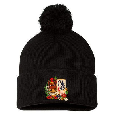 Colt 45 Beer Style Donkey Pom Pom 12in Knit Beanie