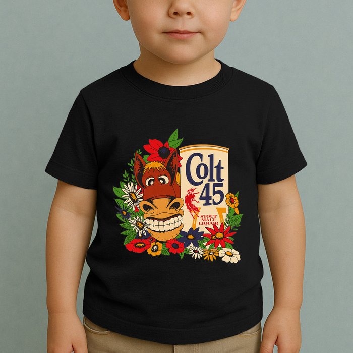Colt 45 Beer Style Donkey Toddler T-Shirt