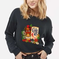 Colt 45 Beer Style Donkey Cropped Pullover Crew