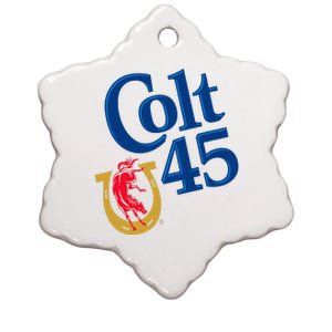 Colt 45 Beer Style Ceramic Star Ornament