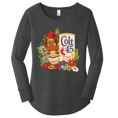 Colt 45 Classic Floral Donkey Women's Perfect Tri Tunic Long Sleeve Shirt