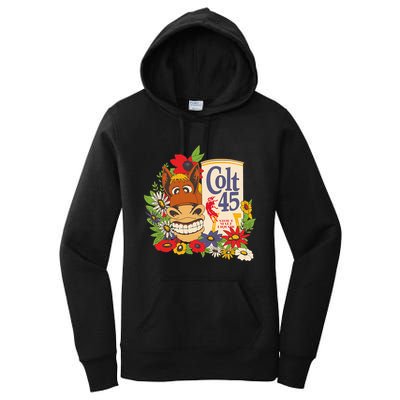 Colt 45 Classic Floral Donkey Women's Pullover Hoodie