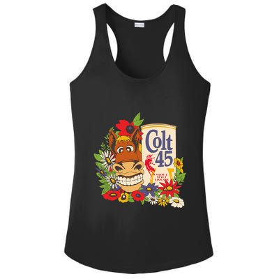 Colt 45 Classic Floral Donkey Ladies PosiCharge Competitor Racerback Tank