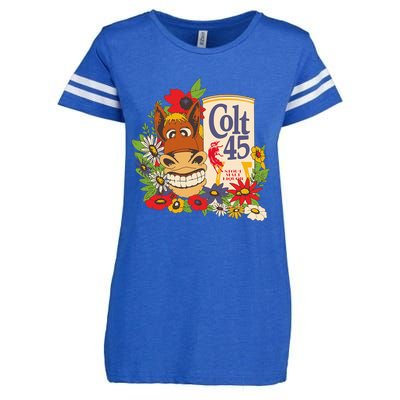 Colt 45 Classic Floral Donkey Enza Ladies Jersey Football T-Shirt