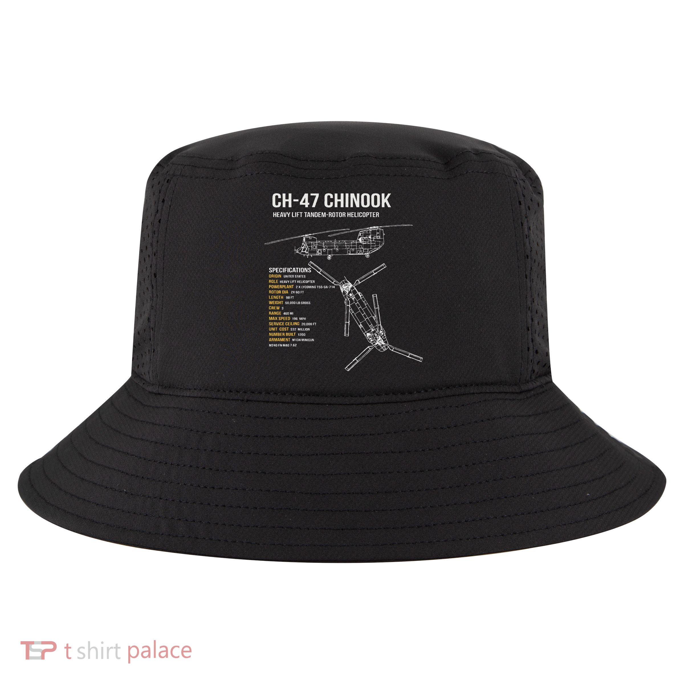 Ch 47 Chinook Helicopter Cool Comfort Performance Bucket Hat