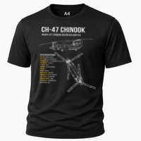 Ch 47 Chinook Helicopter Cooling Performance Crew T-Shirt