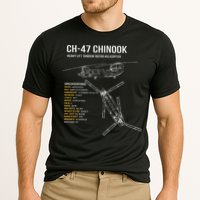 Ch 47 Chinook Helicopter Cooling Performance Crew T-Shirt