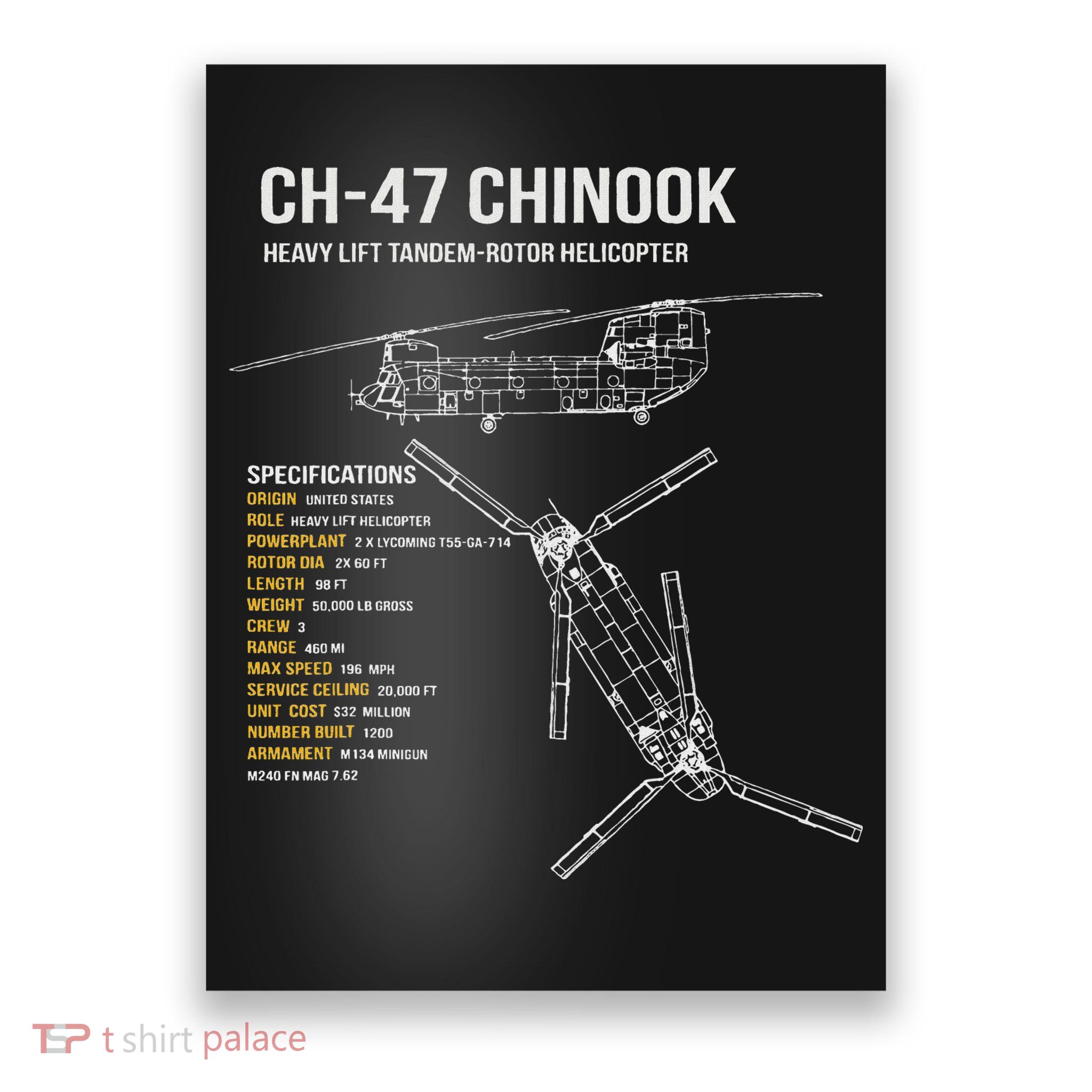 Ch 47 Chinook Helicopter Poster