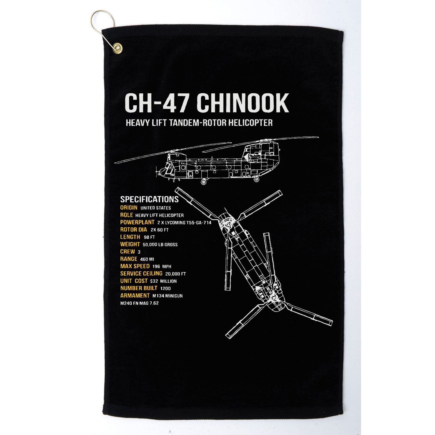 Ch 47 Chinook Helicopter Golf Towel
