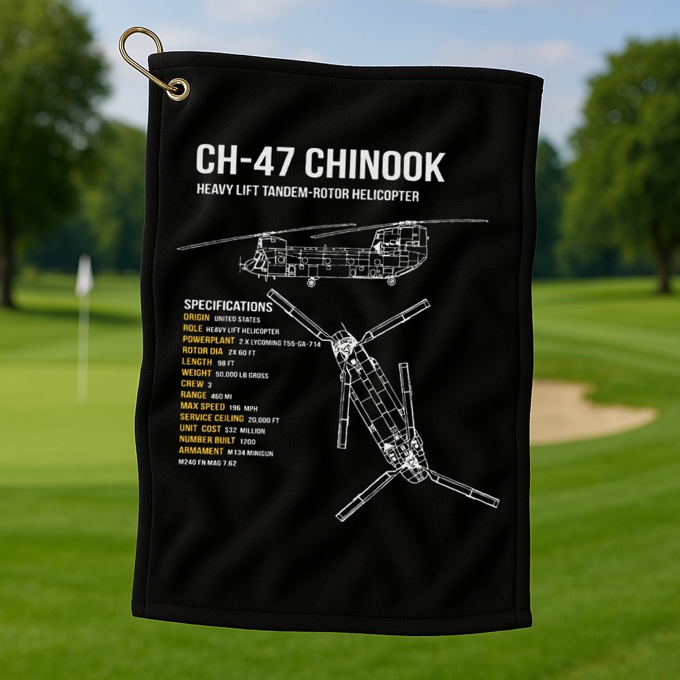 Ch 47 Chinook Helicopter Golf Towel