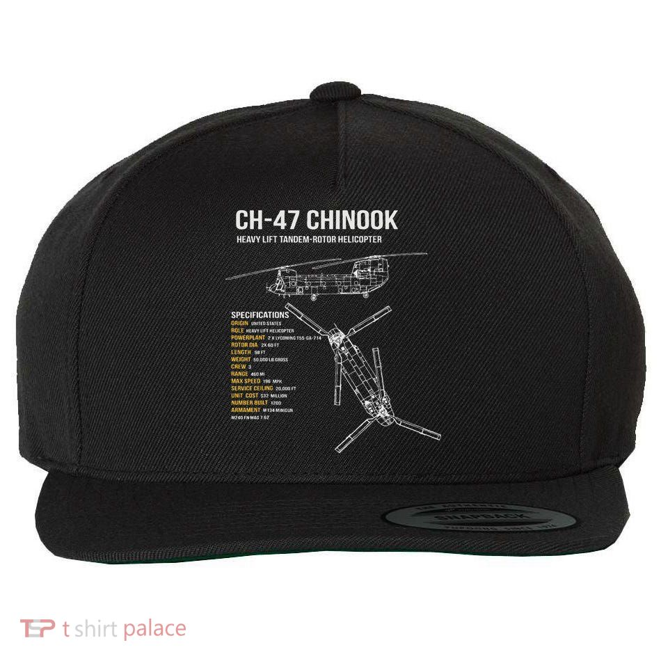 Ch 47 Chinook Helicopter Wool Snapback Cap