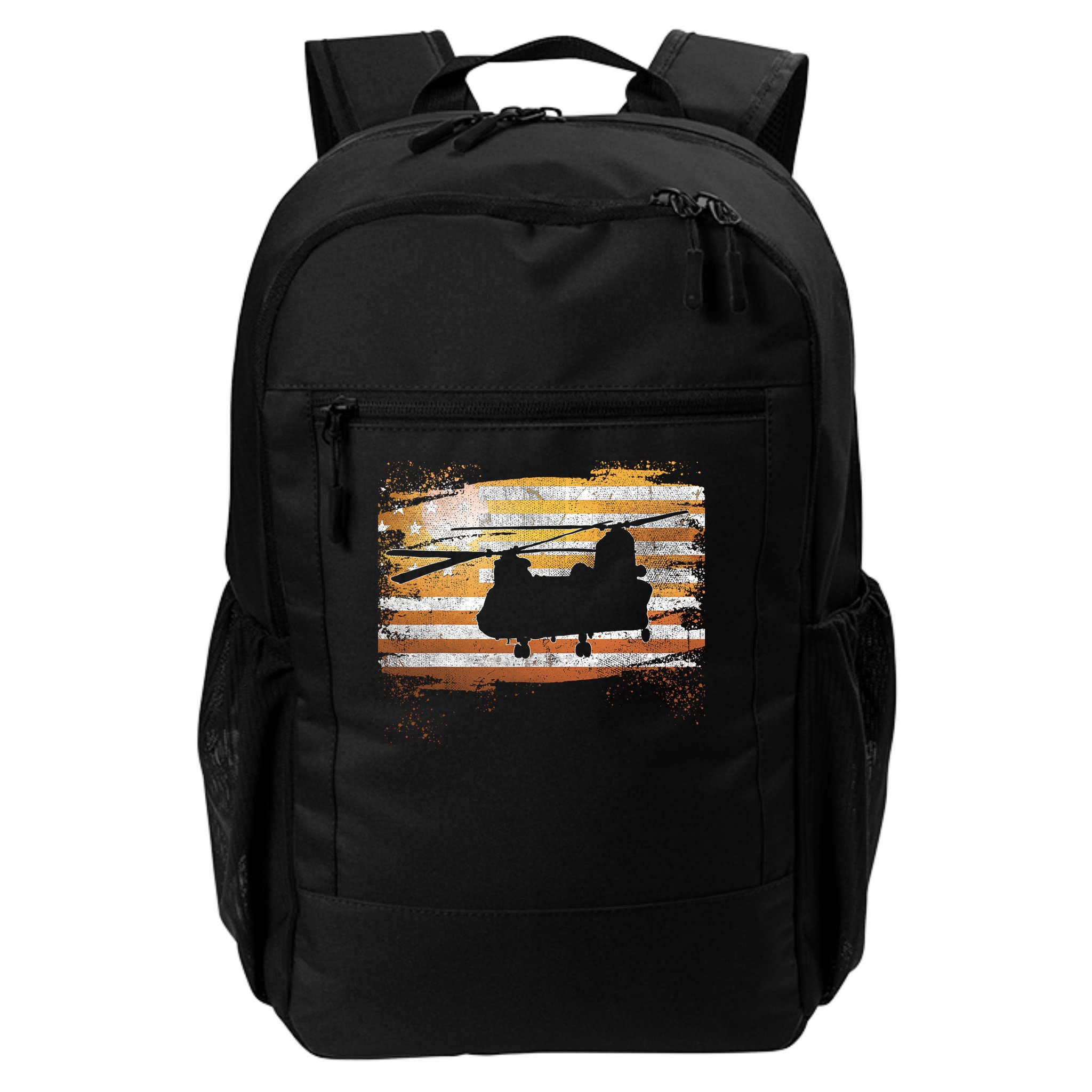 Ch 47 Chinook Helicopter Patriotic American Flag Backpack