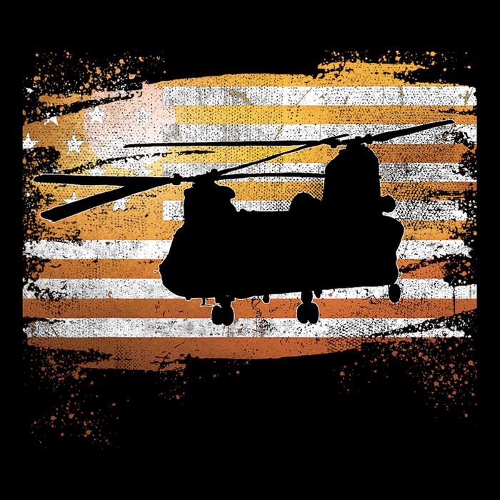 Ch 47 Chinook Helicopter Patriotic American Flag Backpack