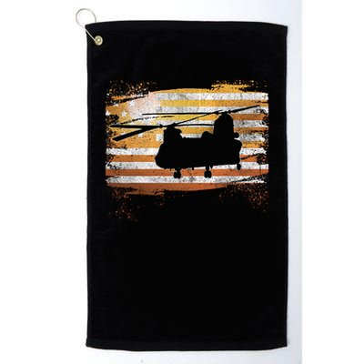 Ch 47 Chinook Helicopter Patriotic American Flag Golf Towel